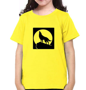 WOLF Half Sleeves T-Shirt For Girls -KidsFashionVilla