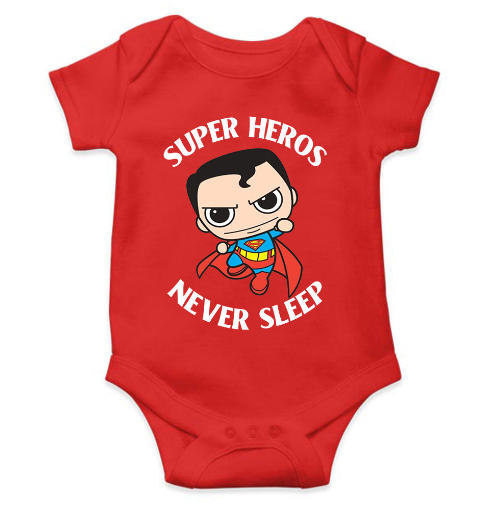 Super Heros Never Sleeps Rompers for Baby Boy- KidsFashionVilla