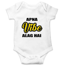 Load image into Gallery viewer, Apna Vibe Alag Hai Rompers for Baby Girl- KidsFashionVilla
