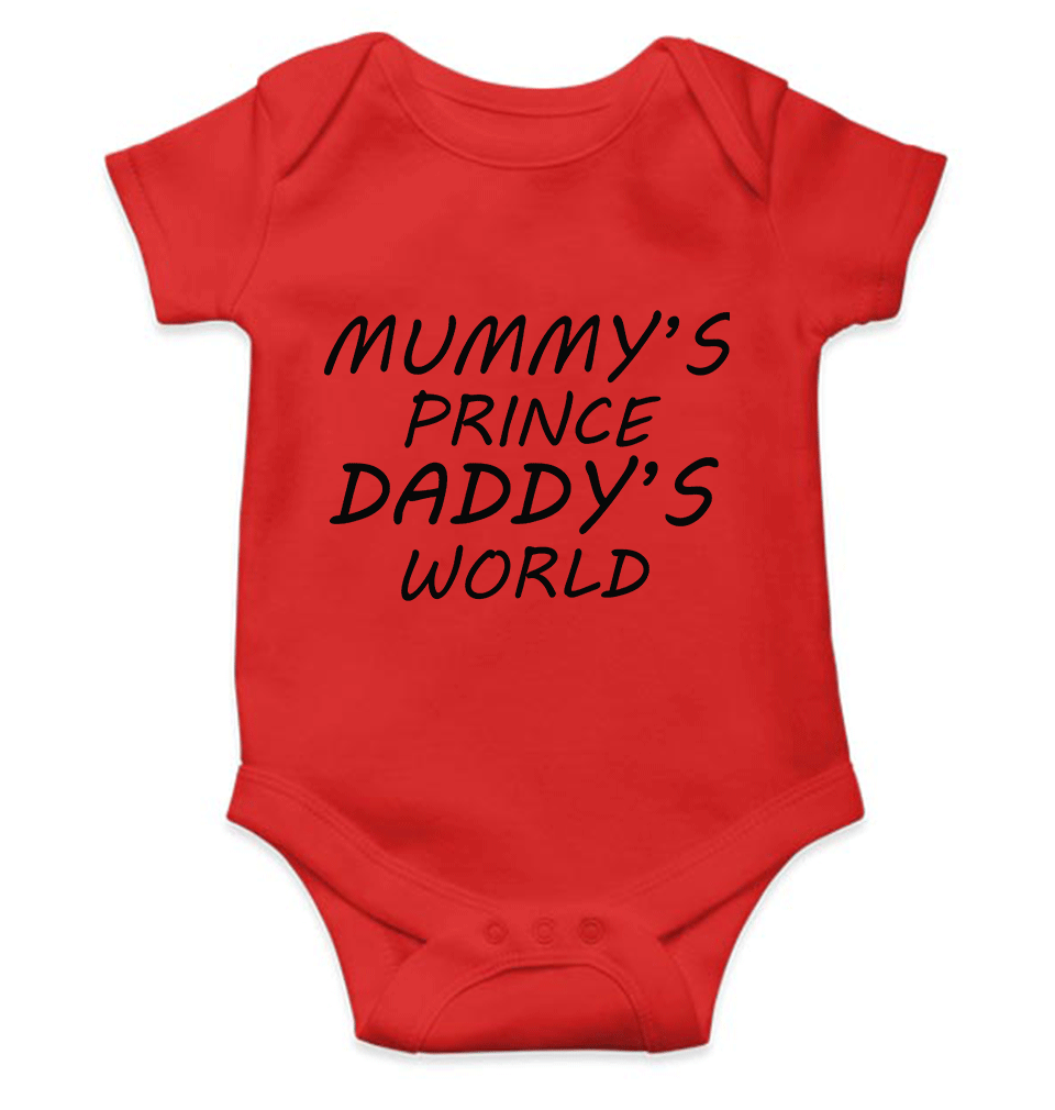 Mummy's Prince Daddy's World Rompers for Baby Boy- KidsFashionVilla