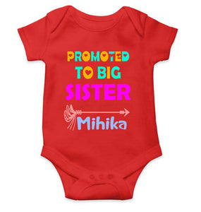 Custom Name Promoted To Big Sister Rakhi Rompers for Baby Girl- KidsFashionVilla