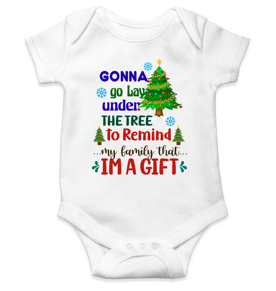 Gift Under Christmas Tree Rompers for Baby Boy- KidsFashionVilla