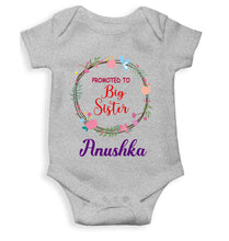 Load image into Gallery viewer, Custom Name Promoted To Big Sister Rakhi Rompers for Baby Girl- KidsFashionVilla
