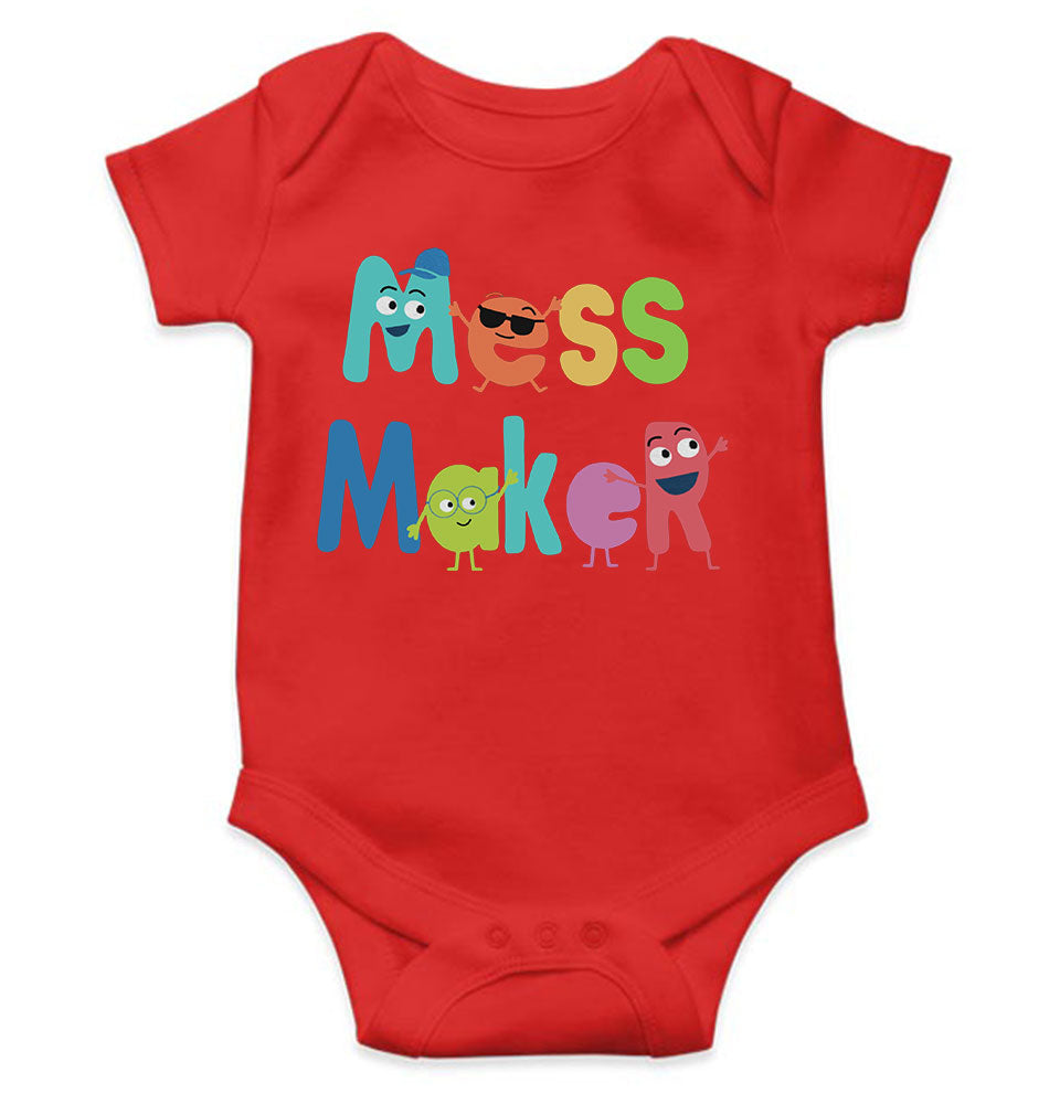 Mess Maker Cartoon Rompers for Baby Boy- KidsFashionVilla