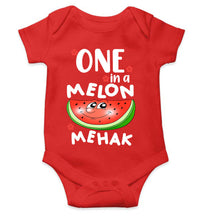 Load image into Gallery viewer, Custom Name Happy One Year Birthday Rompers for Baby Girl- KidsFashionVilla
