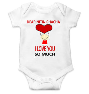Custom Name I love My Chacha So Much Rompers for Baby Girl- KidsFashionVilla