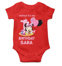 Load image into Gallery viewer, Custom Name Its My First Birthday Rompers for Baby Girl- KidsFashionVilla
