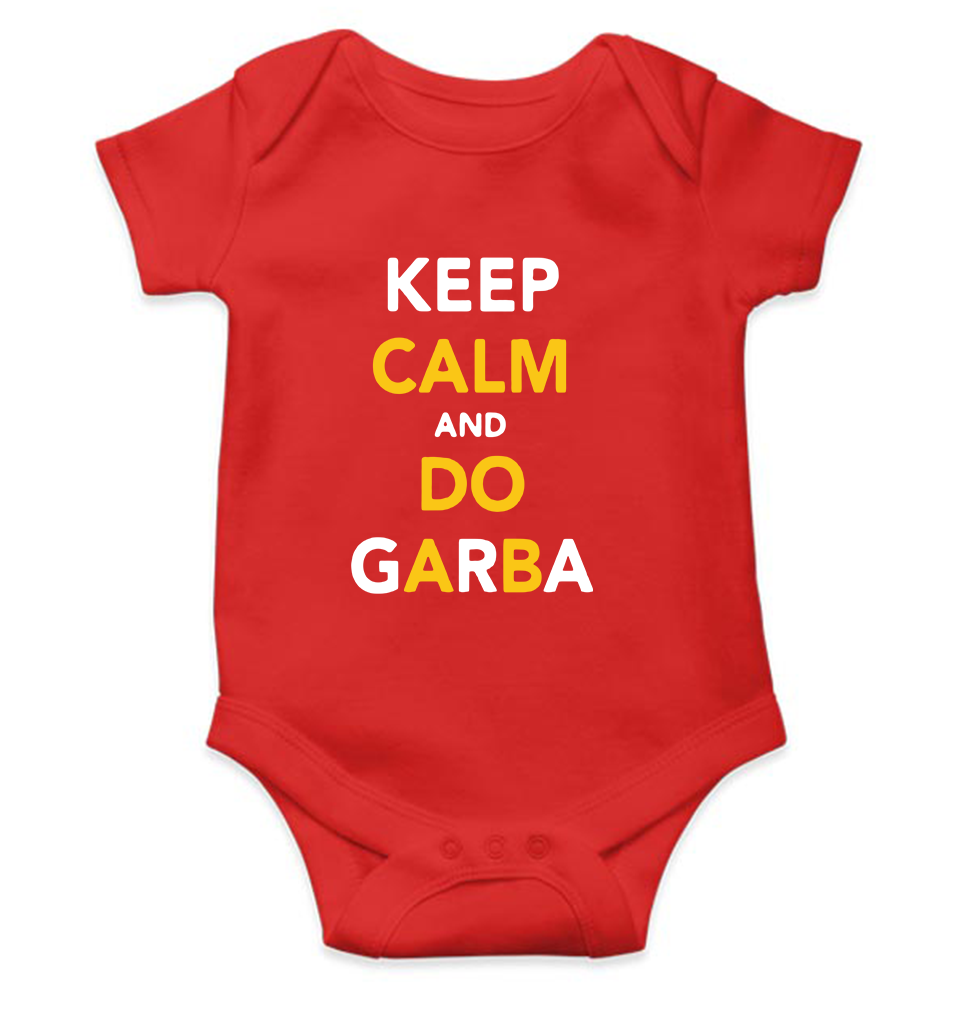 Keep Calm And Do Garbha Rompers for Baby Boy- KidsFashionVilla