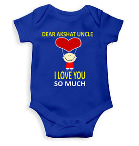 Custom Name I love My Uncle So Much Rompers for Baby Girl- KidsFashionVilla