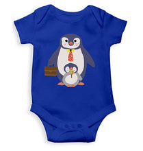 Load image into Gallery viewer, Papa And Baby Penguin Cartoon Rompers for Baby Boy- KidsFashionVilla
