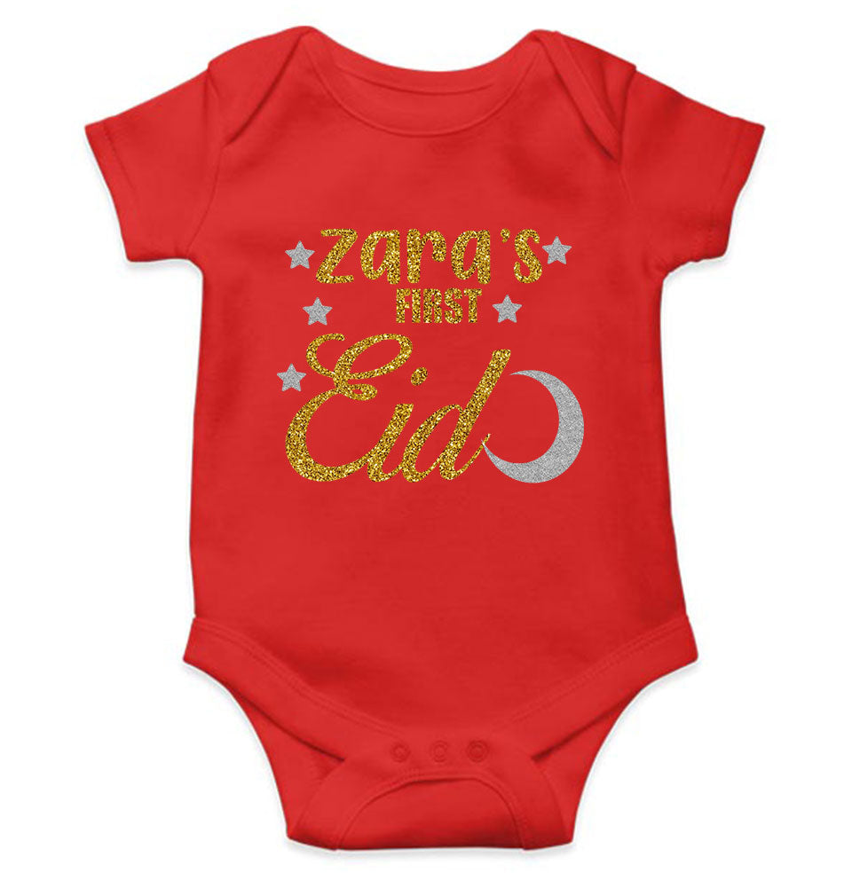 1st Eid Custom Name Rompers for Baby Girl- KidsFashionVilla