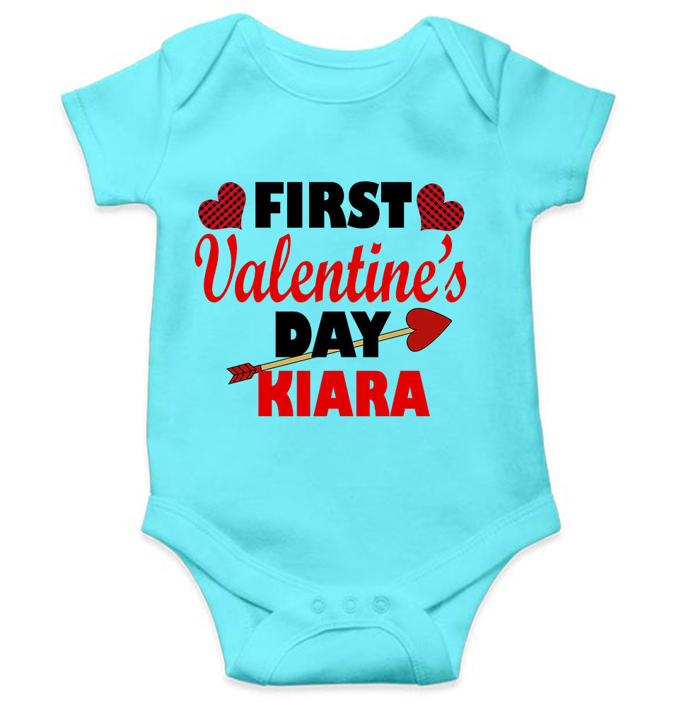 Custom Name First Valentine Rompers for Baby Girl- KidsFashionVilla