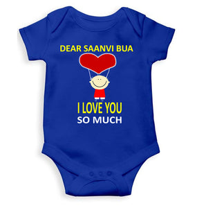Custom Name I love My Bua So Much Rompers for Baby Boy- KidsFashionVilla