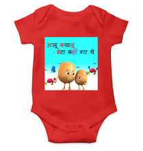 Load image into Gallery viewer, Aloo Kachaloo Poem Rompers for Baby Girl- KidsFashionVilla
