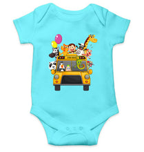Load image into Gallery viewer, Zoo Bus Cartoon Rompers for Baby Girl- KidsFashionVilla
