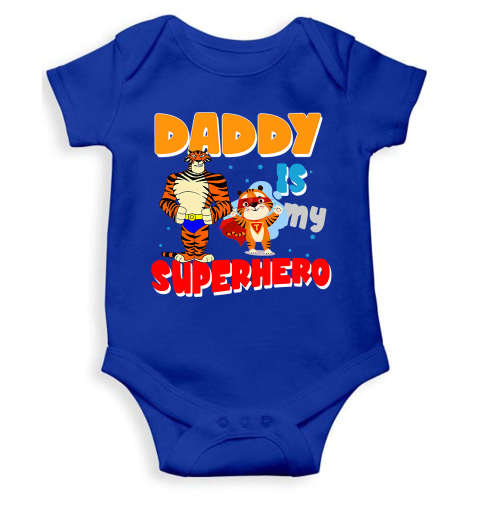 Superhero Dad Cartoon Rompers for Baby Boy- KidsFashionVilla