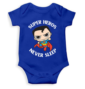 Super Heros Never Sleeps Rompers for Baby Boy- KidsFashionVilla