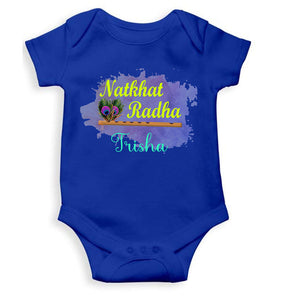 Custom Name Natkhat Radha Janmashtami Rompers for Baby Girl- KidsFashionVilla