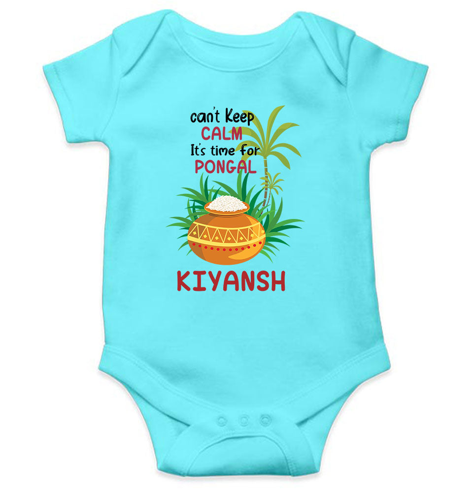 Custom Name Time For Pongal Makar Sankranti Rompers for Baby Boy- KidsFashionVilla