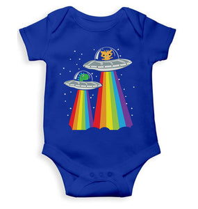 Rainbow Spaceship Cartoon Rompers for Baby Girl- KidsFashionVilla