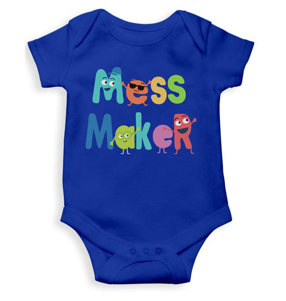 Mess Maker Cartoon Rompers for Baby Boy- KidsFashionVilla