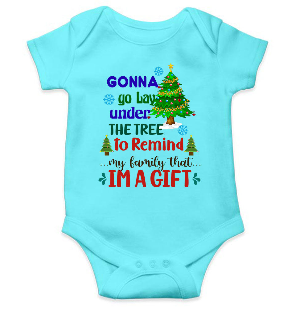 Gift Under Christmas Tree Rompers for Baby Girl- KidsFashionVilla