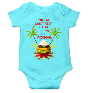 Custom Name Cant Keep Calm Its Time For Pongal Rompers for Baby Girl- KidsFashionVilla