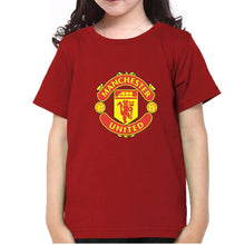 Load image into Gallery viewer, Manchester United Half Sleeves T-Shirt For Girls -KidsFashionVilla
