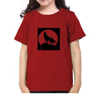 WOLF Half Sleeves T-Shirt For Girls -KidsFashionVilla