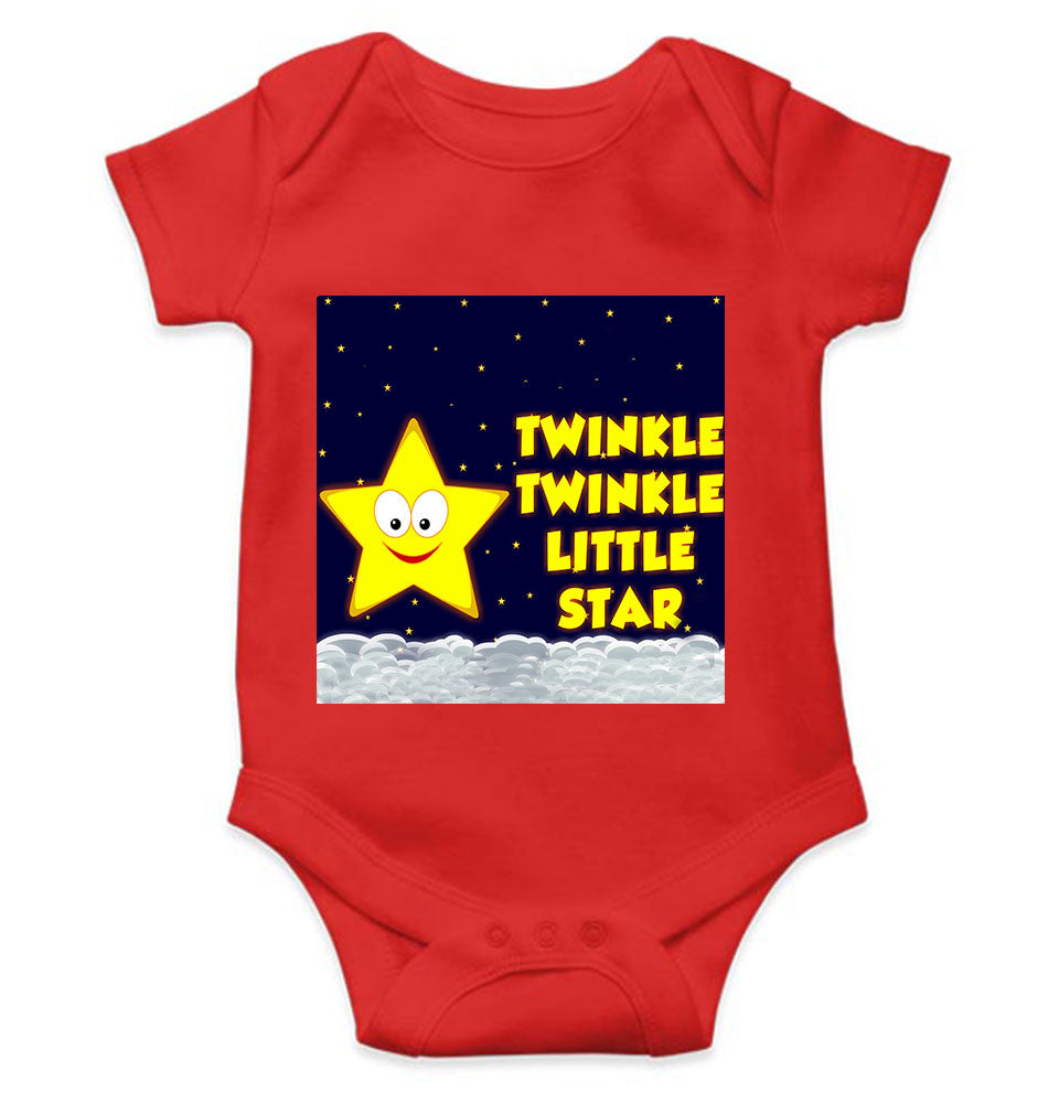 Twinkle Twinkle Little Star Poem Rompers for Baby Boy- KidsFashionVilla