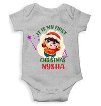 Load image into Gallery viewer, Customized Name It Is My First Christmas Rompers for Baby Girl- KidsFashionVilla
