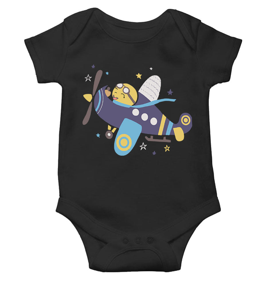 Jumbo Jet Cartoon Rompers for Baby Boy- KidsFashionVilla