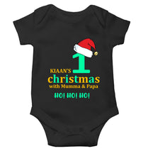Load image into Gallery viewer, Customized Name 1st Christmas With Mumma &amp; Papa Rompers for Baby Boy- KidsFashionVilla
