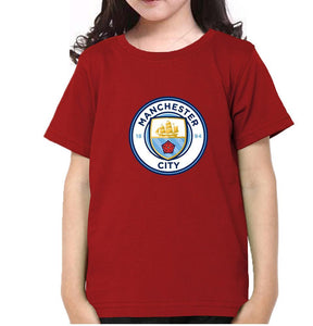 Manchester City Half Sleeves T-Shirt For Girls -KidsFashionVilla
