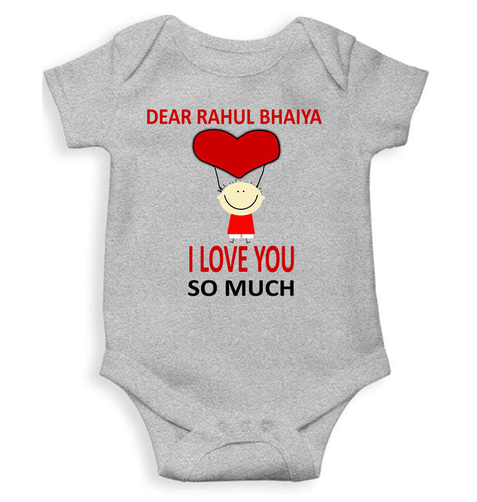 Custom Name I love My Bhaiya So Much Rompers for Baby Boy- KidsFashionVilla