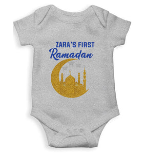 First Ramadan Custom Name Eid Rompers for Baby Girl- KidsFashionVilla