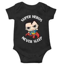 Load image into Gallery viewer, Super Heros Never Sleeps Rompers for Baby Boy- KidsFashionVilla
