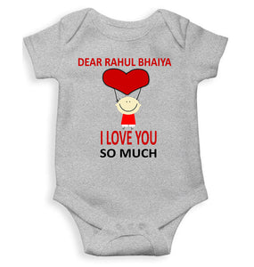 Custom Name I love My Bhaiya So Much Rompers for Baby Girl- KidsFashionVilla