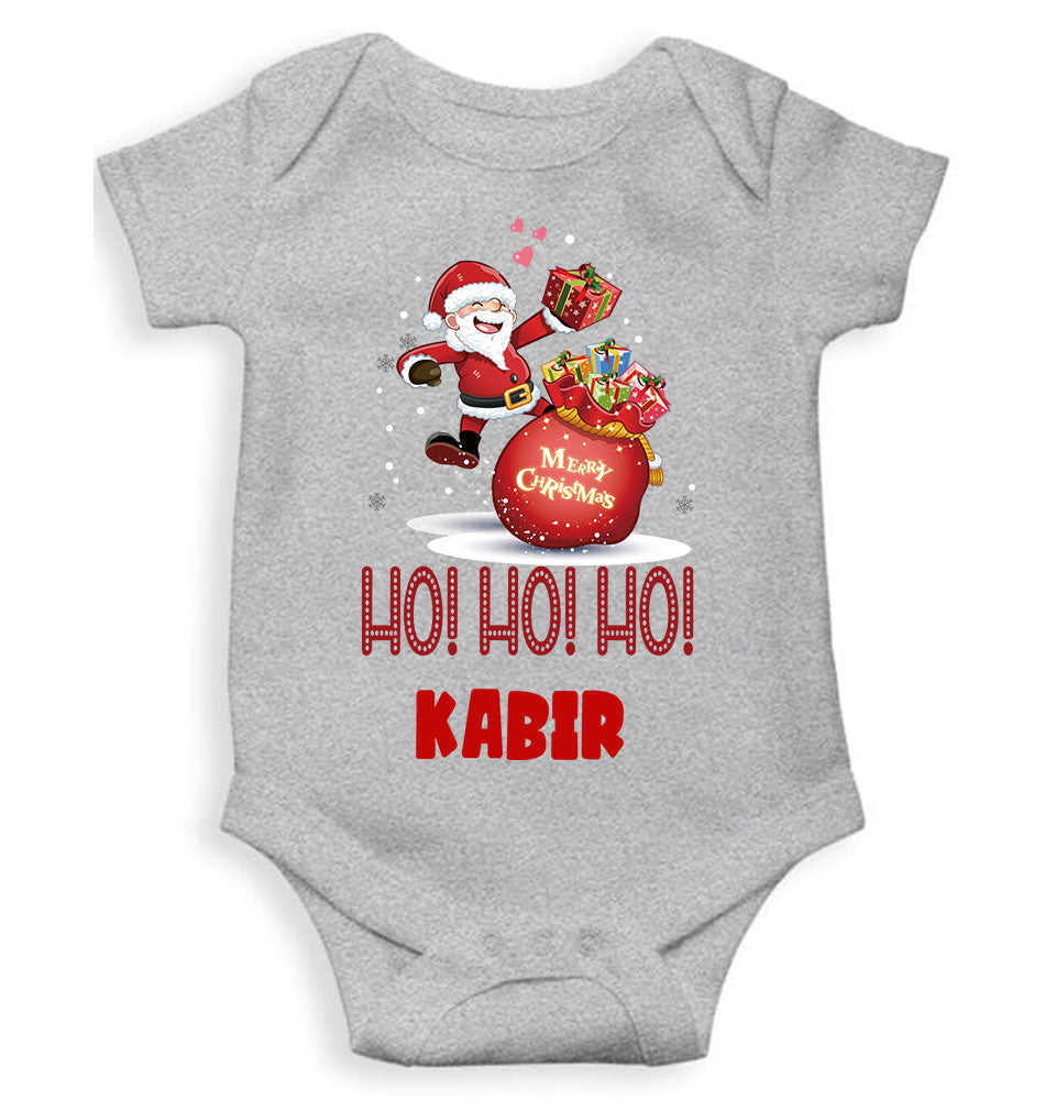 Customized Name Ho! Ho! Ho! Christmas Rompers for Baby Boy- KidsFashionVilla