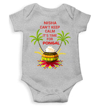 Load image into Gallery viewer, Custom Name Cant Keep Calm Its Time For Pongal Rompers for Baby Girl- KidsFashionVilla

