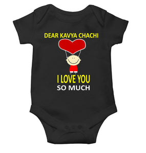 Custom Name I love My Chachi So Much Rompers for Baby Boy- KidsFashionVilla