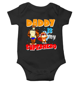 Superhero Dad Cartoon Rompers for Baby Boy- KidsFashionVilla