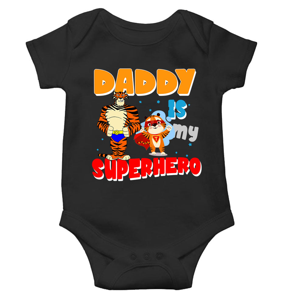 Superhero Dad Cartoon Rompers for Baby Boy- KidsFashionVilla