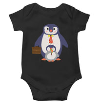 Load image into Gallery viewer, Papa And Baby Penguin Cartoon Rompers for Baby Boy- KidsFashionVilla
