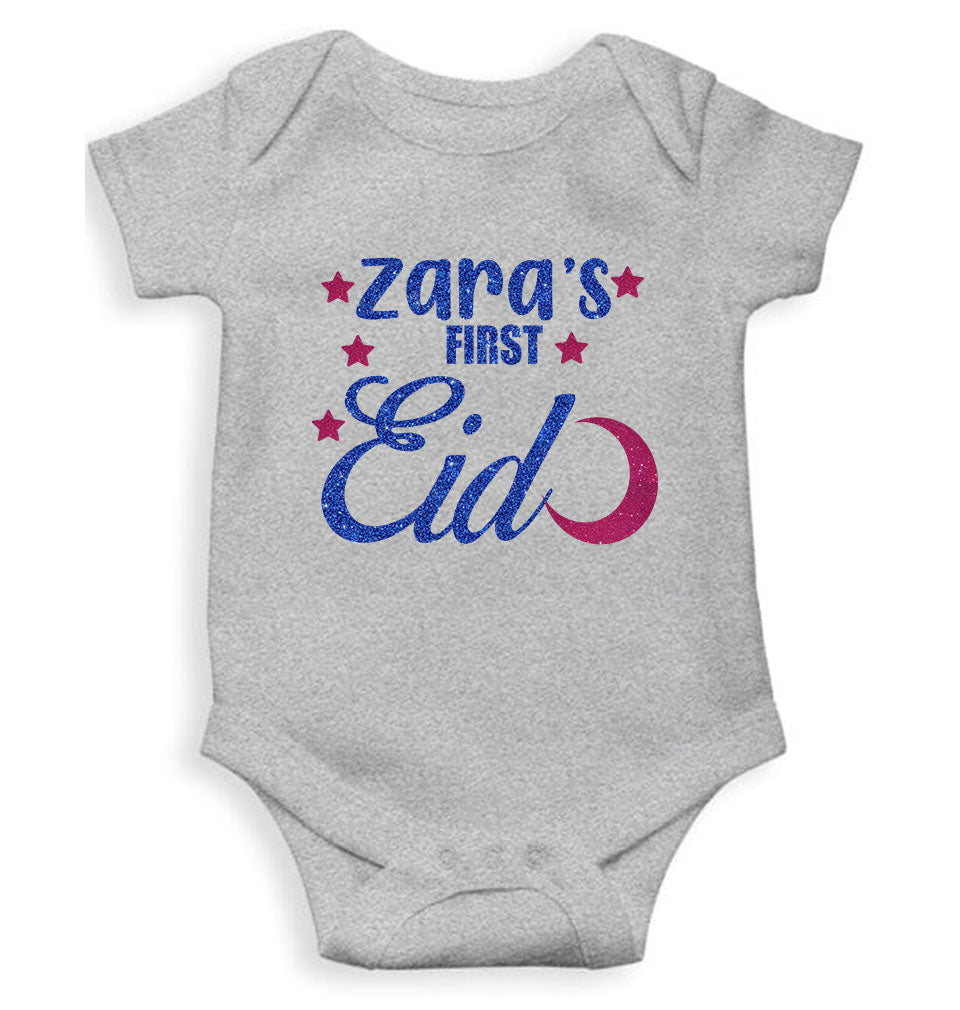 1st Eid Custom Name Rompers for Baby Girl- KidsFashionVilla