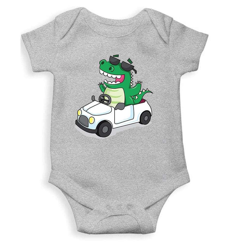 Dino Car Cartoon Rompers for Baby Boy- KidsFashionVilla