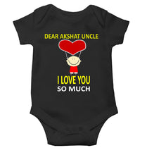 Load image into Gallery viewer, Custom Name I love My Uncle So Much Rompers for Baby Girl- KidsFashionVilla
