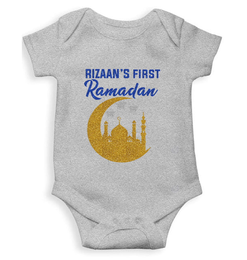 First Ramadan Custom Name Eid Rompers for Baby Boy- KidsFashionVilla