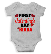 Load image into Gallery viewer, Custom Name First Valentine Rompers for Baby Girl- KidsFashionVilla
