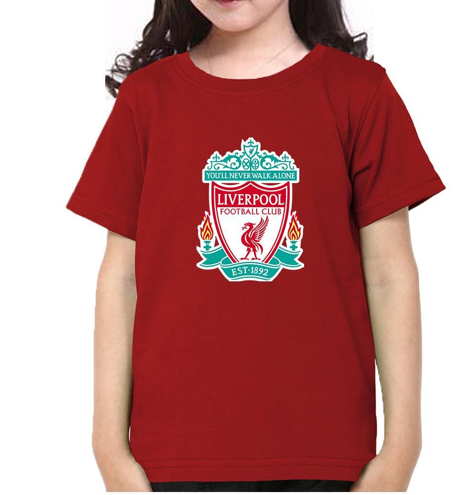 Liverpool Half Sleeves T-Shirt For Girls -KidsFashionVilla